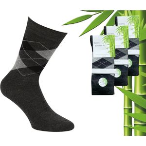 3 Paar Boru Bamboo Sokken - Bamboe - Square - Antra - Maat 46-47