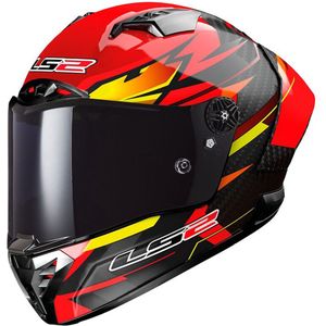 LS2 FF805 Thunder GP Aero Fire Rood Zwart Integraalhelm - Maat M - Helm