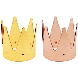 2 stuks make-up sponshouder, eierpoeder puff droogstandaard cosmetische display tool (goud, roségoud)