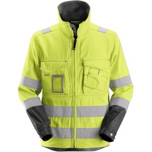 Snickers 1633 High-Vis Jack Klasse 3 - Geel, High Visibility/Gemeleerd grijs - L