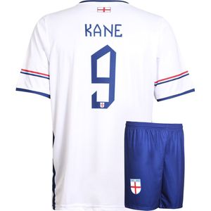 Engeland - Voetbaltenue Kane Thuis - Voetbaltenue - Wit-Blauw - Shirt en Broekje