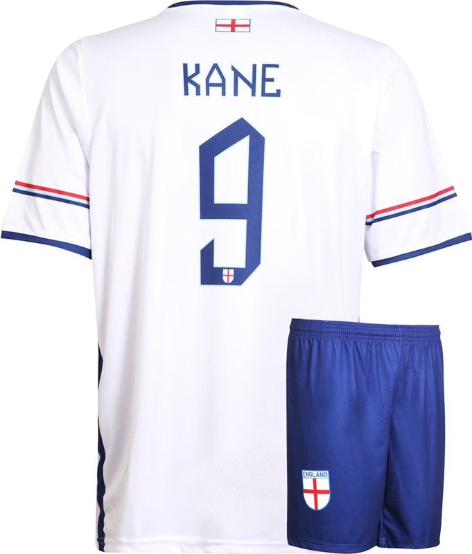 Engeland - Voetbaltenue Kane Thuis - Wit-Blauw - Voetbaltenue Kinderen en Volwassenen