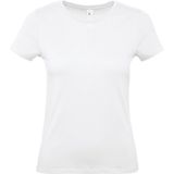 B&C E150 - Dames T-shirt - Zwart - 100% Ringgesponnen Voorgekrompen Katoen