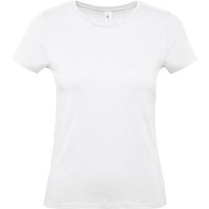 B&C E150 - Dames T-shirt - Zwart - 100% Ringgesponnen Voorgekrompen Katoen
