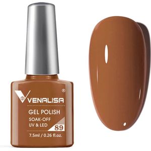 Venalisa UV Gellak Karamel - 7.5 ml - Karamel Gellak - Gellak Bruin - Gellac Bruin - Gellak Donker Bruin - Gellak Kleuren - Venalisa Gellak - Gellak Nagellak