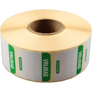 Label - Daglabel vr - papier - beschrijfbaar - 25x25mm - groen - rol à 1000 stuks