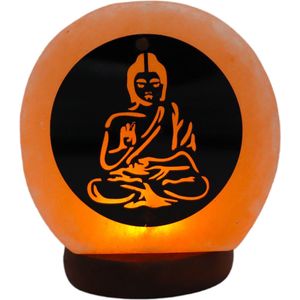 Himalaya Zout USB LED - Boeddha Zoutlamp- Tafellamp - 10 x 12 x 5 cm - 0,8kg