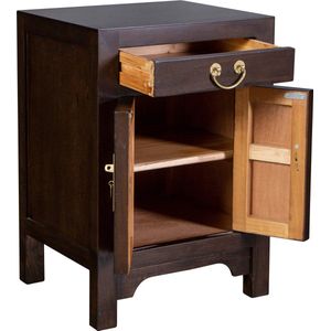 Fine Asianliving Chinees Nachtkastje Earthy Bruin - Orientique Collection B42xD35xH60cm Chinese Meubels Oosterse Kast