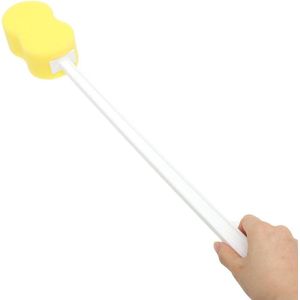 Zeynomax - Badspons met lange steel voor lichaamsreiniging en comfort - Verlengde handgreep voor gemak - Doucheborstel met schrobfunctie