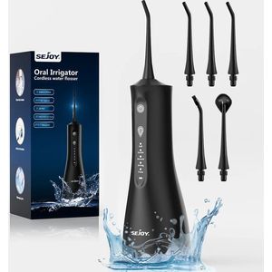 Wildor® Waterflosser 300ML - 5 standen - monddouche Inclusief 5 spuitmondjes - Oplaadbaar (voor 30 dagen) - Draadloos flosapparaat - 0,55 MM straal