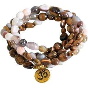 Marama - Mala armband Agaat Ohm - elastisch - edelsteen agaat - damesarmband - cadeautje voor haar