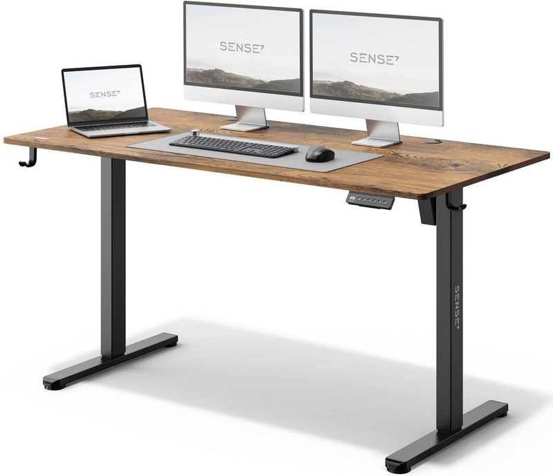 SENSE7 - NOJO - Zit Sta Bureau - Zwart - Elektrisch Verstelbaar 140 x 70 cm