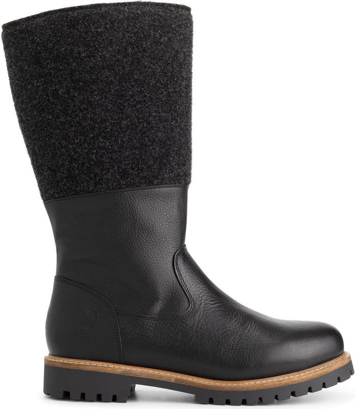 Travelin' - Lagen - Hoge Laarzen - Zwart - Wol/Vilt