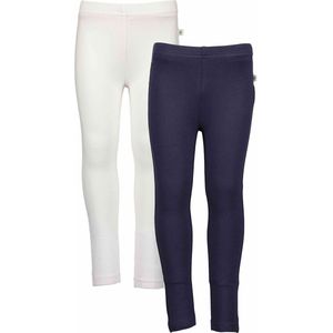 Blue Seven 2 PACK Bio Basic zomer legging BLAUW, WIT - Maat 104