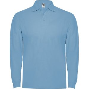 Licht Blauw Poloshirt Effen met lange mouwen 'Estrella' merk Roly maat XL