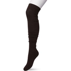 Bonnie Doon Overknee Kousen Donker Bruin Dames maat 36/42 - Overknee Sokken - Over de knie - Katoen - Gladde Naden - Extra Comfortabel - Maximaal Draagcomfort - Warm - Overknees - Kniekousen - Donkerbruin - Dark Brown - P53496.106
