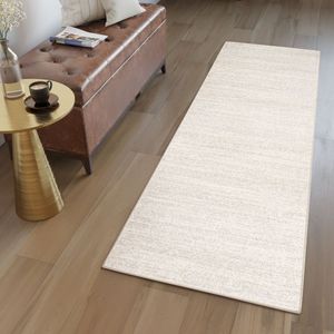 Tapiso Sami Beige Tapijtloper Vloerkleed Laagpolig Kleed Op Maat- 60x150