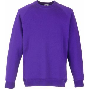 Fruit Of The Loom Kind/ Kinderen Unisex Raglan Mouwen Sweatshirt (Paars)