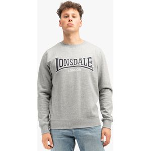 Lonsdale Sweatshirt Berger Lp181 Rundhals Sweatshirt schmale Passform Marl Grey-XL