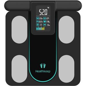 Personenweegschaal met 8 elektroden en 21 lichaamsparameters, BIA met dubbele frequentie, VA-display