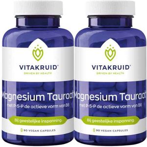 Vitakruid Magnesium Tauraat - 2 x 90 vegacapsules - Voordeelverpakking