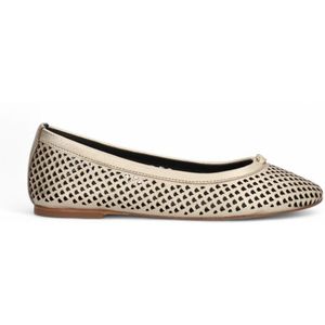 Alpe - 541861 - Leren Ballerina's - Goudkleurig - Plat - Casual