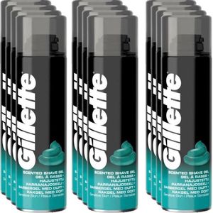 Gillette - Shaving Gel For Sensitive Skin - Voordeelverpakking 12 stuks