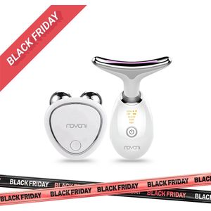 Novani 2 in 1 Facelifting Microcurrent | Anti Ageing | huidverjonging | Huidverjongingsapparaat | Facelift apparaat | Anti rimpel | Gezichtsmassage - LED Behandeling