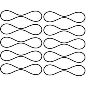 10st Shock Mount Rubber Bands, Universele Elastische Banden Vervangende Microfoon Shock Mount Elastiekjes Shock Mount Bands Microfoon Rubberen Band Microfoon Accessoires (Zwart)