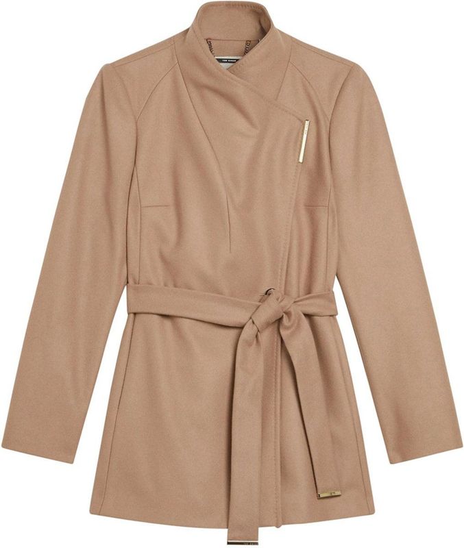 Rosess Short Belted Wool Wrap Coat