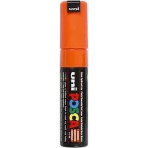 Krijtstift - Chalkmarker - Universele Marker - Uni Posca Marker - Donker Oranje - PC-8K - 8mm - Beitelpunt - Large - 1 stuk