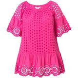 Angel of Style Angel of Style - Dames - Blouse A-lijn ogenborduursel 3/4-raglanmouwen - Hibiscusrood - Maat 42