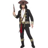 Widmann - Piraat & Viking Kostuum - Piraat Pandora - Man - Zwart - Small - Carnavalskleding - Verkleedkleding