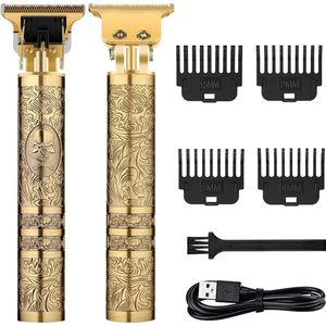 TJiner- Tondeuses- tondeuse mannen- tondeuses- Tondeuse hoofdhaar- Tondeuse mannen hoofdhaar- Tondeuze- Waterdicht- Goud- Geavanceerd Design- 4 Opzetstukken- Baardtrimmer- Trimmer- Usb oplaadbare