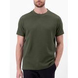 Lerros - T-shirt - Nordic Olive - Heren T-shirt in Structuur Kwaliteit