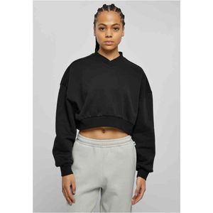 Urban Classics - V-Neck Crop Sweater/Trui - 4XL - Zwart