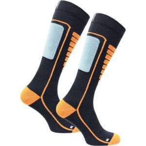 Norfolk - Courchevel - Skisokken - Blauw - Merino Wol - Schokabsorptie
