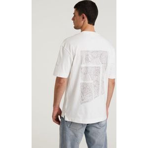 Chasin' T-shirt Eenvoudig T-shirt Stitch Wit Maat XL