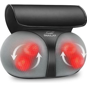 Shiatsu Massagekussen - Elektrische Massager - Voor Nek en Rug - Met Warmte