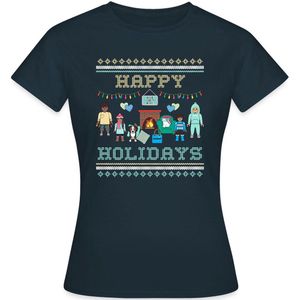 Playmobil Familie Happy Holidays Ugly Christmas Vrouwen T-shirt