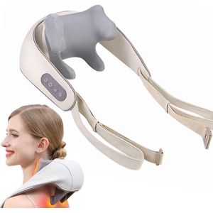 Nekmassageapparaat met Warmte - Shiatsu 4D Kneedmassage voor Nek en Schouders