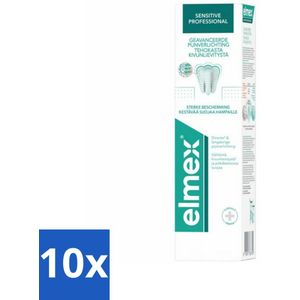 10 x Elmex - Tandpasta - Sensitive Professional - Pro Argin - 75ml - Gevoelige Tanden - Tandpasta - Pijnverlichting - Pro-Argin - Tandhalscariës