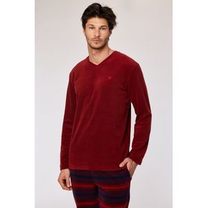 Woody Heren pyjama donkerrood - maat S