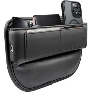 Titel: Premium lederen autostoel organizer openingvuller auto-accessoires voor vrouwen en mannen - zwart 1 stuk
