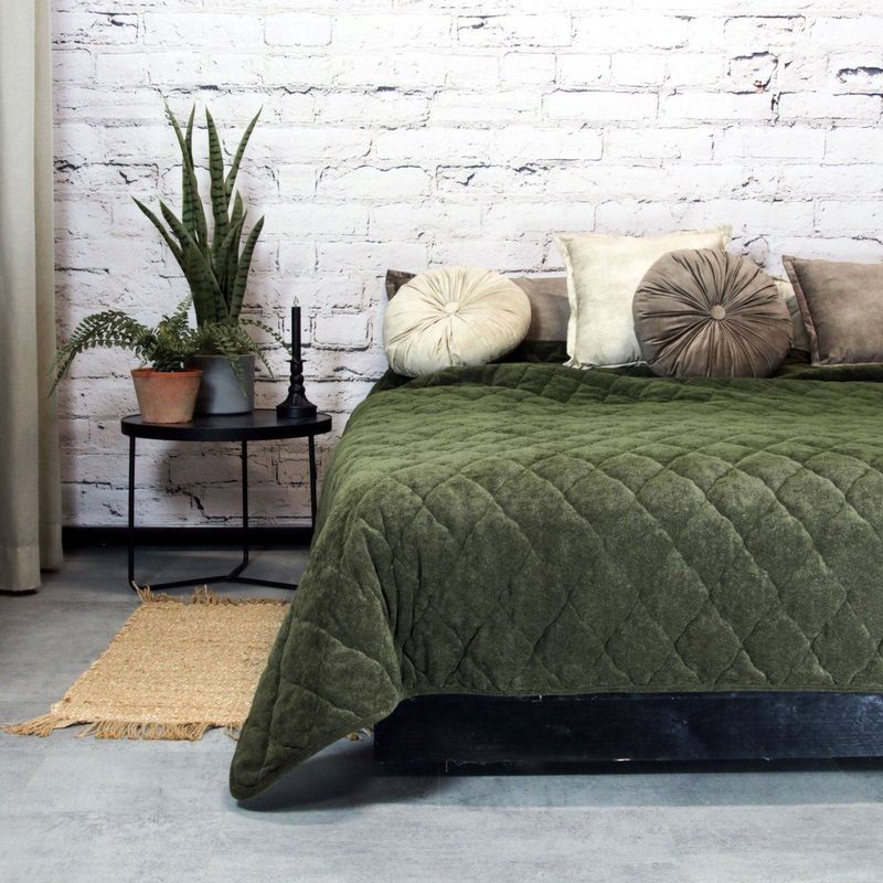 Sprei - Grijs - Katoen - 240x260 cm