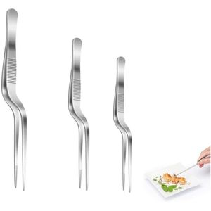 Roestvrijstalen Pincetten - Set van 3 - Duurzaam en Ergonomisch