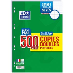 Geperforeerde dubbelschriften A4, Seyes-gelinieerd, maxi-pakket