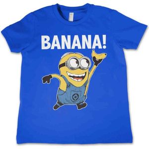 Minions Kinder Tshirt -Kids tm 10 jaar- Banana! Blauw