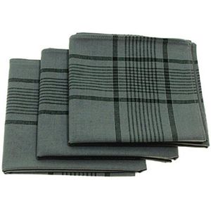 Militaire Zakdoeken Set van 3 – 50 x 50 cm, Grijs, Machinewasbaar
