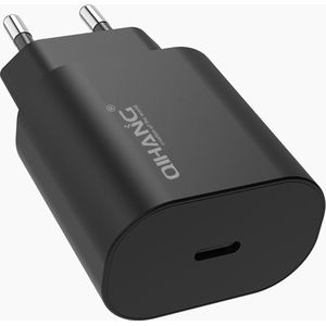 QIHANG Adapter USB-C - 25W - Model Z80 - Snellader - Oplader - Stekker - Oplaadstekker - Quick charge 3.0 - Fast Charger - Zwart - Universeel - Geschikt voor iPhone, Samsung, Huawei, Xiaomi